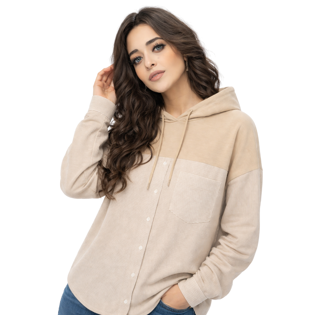 تونيك نسائي واسع من ترينديول، مخطط بخيوط، مقاس كبير، نمبرالموديل TCTSS25UK00003، تونيك محتشم