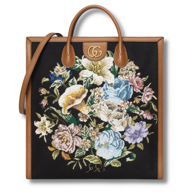 Gucci Tote Bag With Floral Embroidery In Black Catwa Deals - كاتوا ديلز | Perfume online shop In Egypt