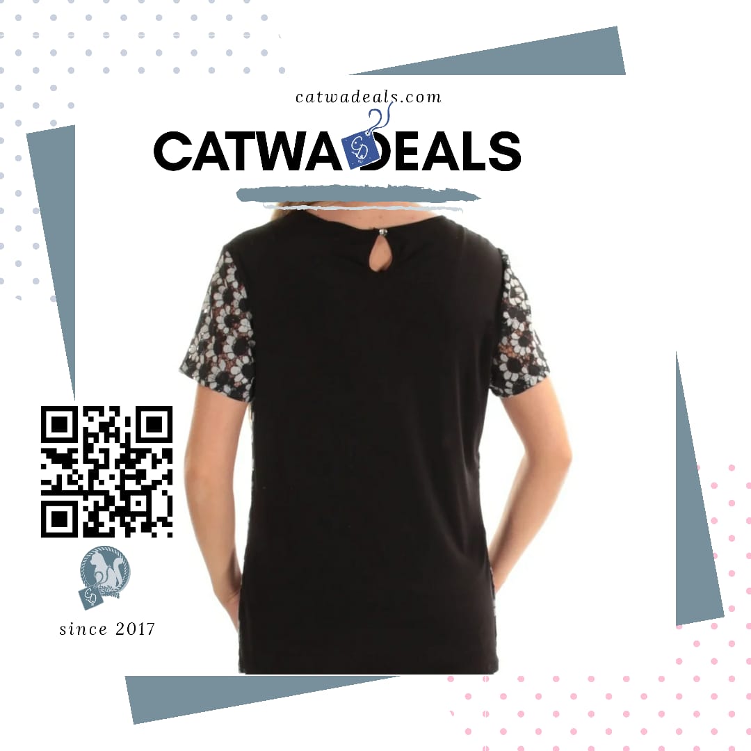 Tommy Hilfiger Black Women's Floral Lace Blouse Catwa Deals - كاتوا ديلز | Perfume online shop In Egypt