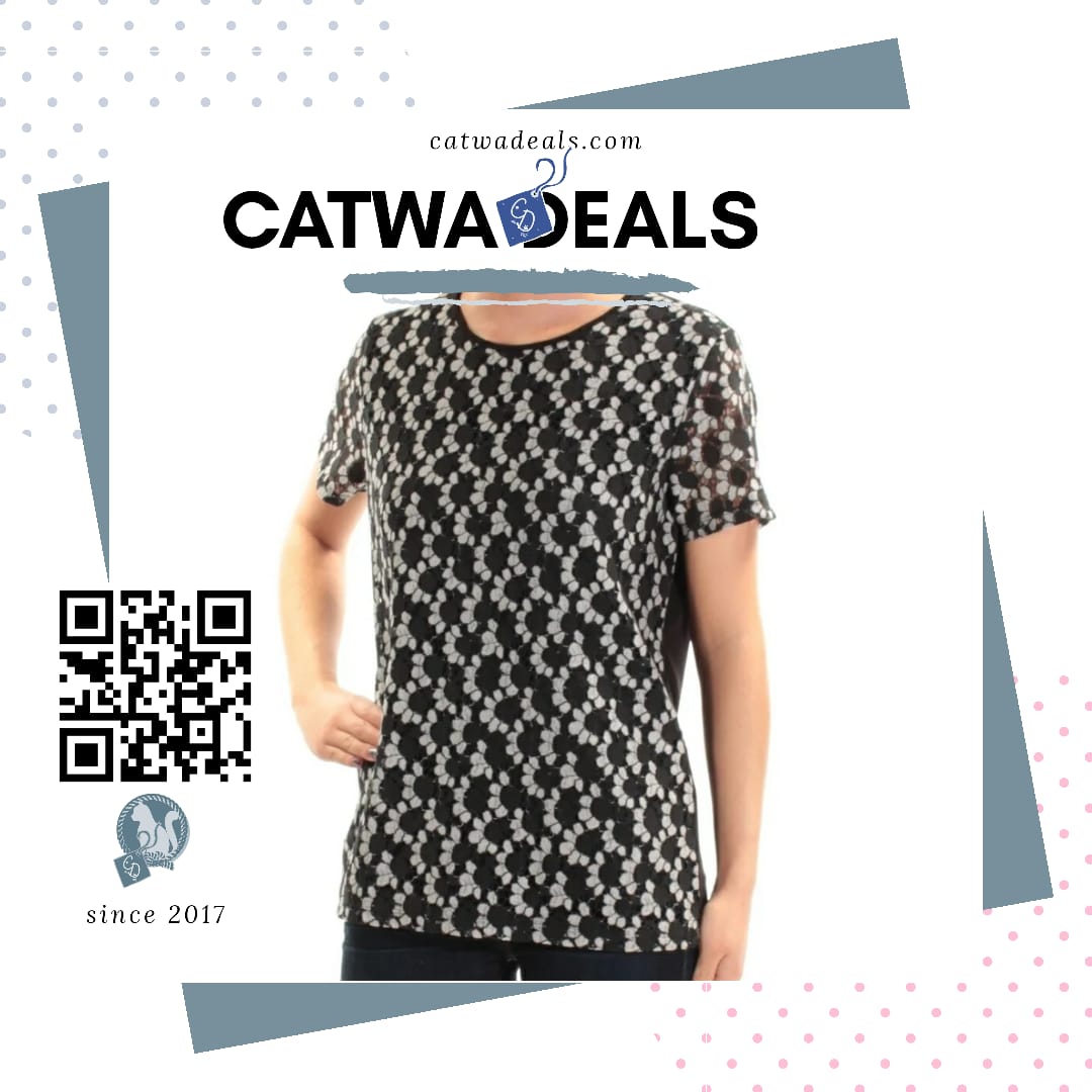 Tommy Hilfiger Black Women's Floral Lace Blouse Catwa Deals - كاتوا ديلز | Perfume online shop In Egypt