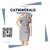 Calvin Klein Black Womens Gingham One Shoulder Sheath Dress Catwa Deals - كاتوا ديلز | Perfume online shop In Egypt