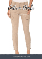 DOLCE & GABBANA Beige Cotton Cargo Cropped Pants Catwa Deals - كاتوا ديلز | Perfume online shop In Egypt