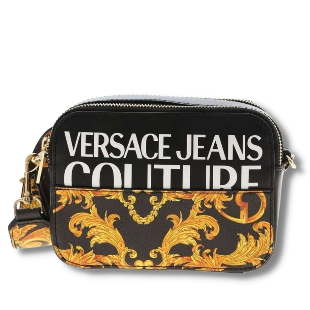Versace Jeans Couture Black Half-Quilted Camera Shoulder Bag Catwa Deals - كاتوا ديلز | Perfume online shop In Egypt